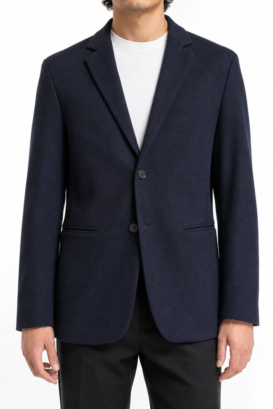 Harris Wilson Mens Berard Navy Wool Blend Blazer Jacket Sport Coat Size M Preppy